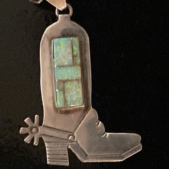 Sterling Silver Necklace J Lee Cowboy Boot - Picture 13 of 16